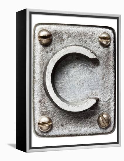 Old Metal Alphabet Letter C-donatas1205-Framed Stretched Canvas