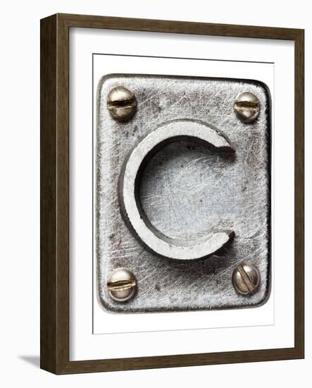 Old Metal Alphabet Letter C-donatas1205-Framed Premium Giclee Print