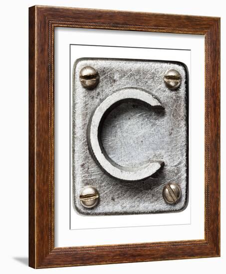 Old Metal Alphabet Letter C-donatas1205-Framed Premium Giclee Print