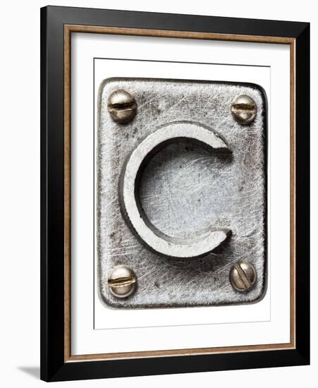 Old Metal Alphabet Letter C-donatas1205-Framed Premium Giclee Print