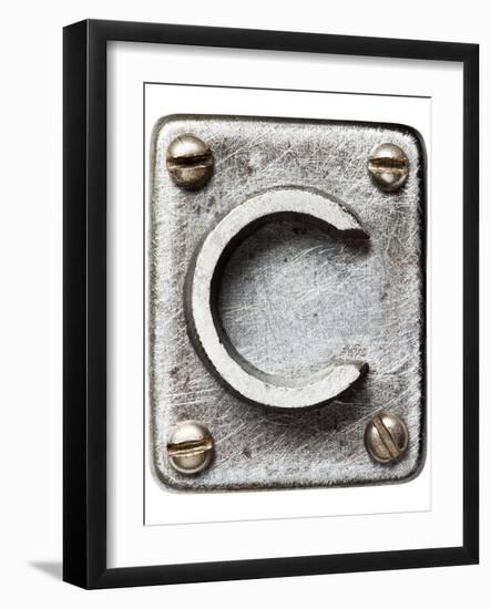 Old Metal Alphabet Letter C-donatas1205-Framed Premium Giclee Print