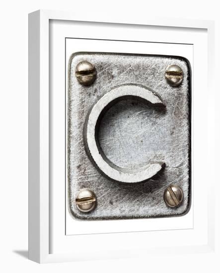 Old Metal Alphabet Letter C-donatas1205-Framed Premium Giclee Print