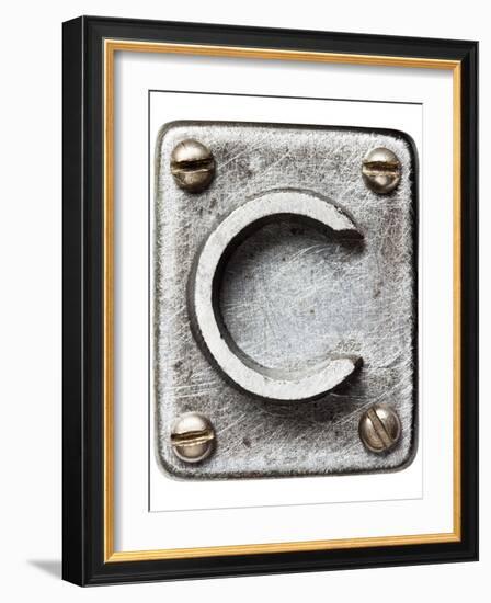 Old Metal Alphabet Letter C-donatas1205-Framed Premium Giclee Print