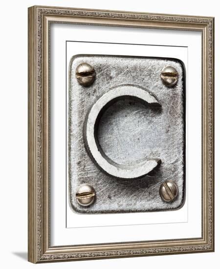 Old Metal Alphabet Letter C-donatas1205-Framed Art Print