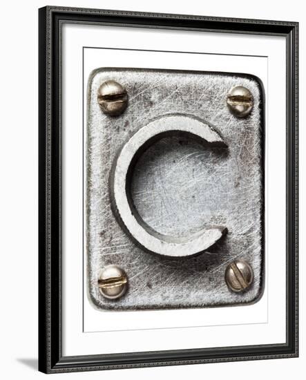 Old Metal Alphabet Letter C-donatas1205-Framed Art Print