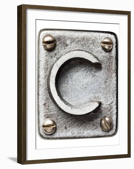 Old Metal Alphabet Letter C-donatas1205-Framed Art Print