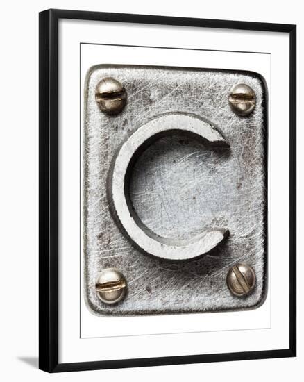 Old Metal Alphabet Letter C-donatas1205-Framed Art Print