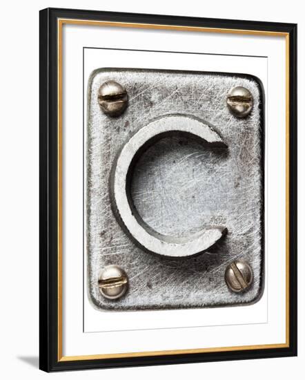 Old Metal Alphabet Letter C-donatas1205-Framed Art Print