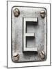 Old Metal Alphabet Letter E-donatas1205-Mounted Art Print