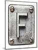 Old Metal Alphabet Letter F-donatas1205-Mounted Art Print