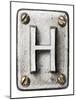 Old Metal Alphabet Letter H-donatas1205-Mounted Art Print