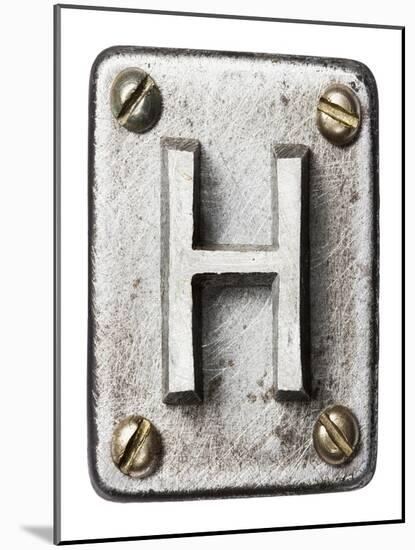 Old Metal Alphabet Letter H-donatas1205-Mounted Art Print