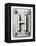 Old Metal Alphabet Letter H-donatas1205-Framed Stretched Canvas