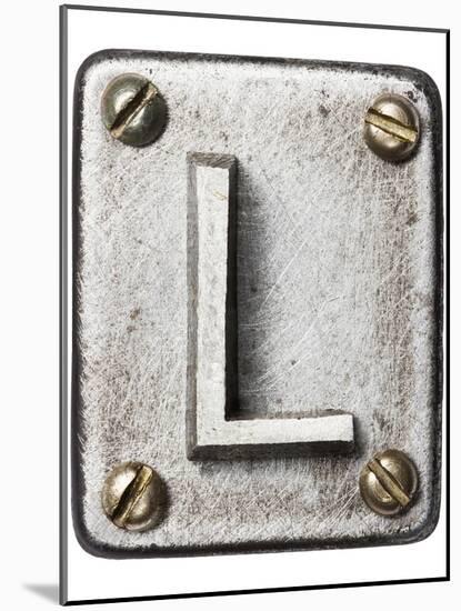 Old Metal Alphabet Letter L-donatas1205-Mounted Art Print