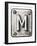 Old Metal Alphabet Letter M-donatas1205-Framed Art Print
