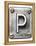 Old Metal Alphabet Letter P-donatas1205-Framed Stretched Canvas