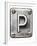 Old Metal Alphabet Letter P-donatas1205-Framed Art Print