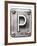 Old Metal Alphabet Letter P-donatas1205-Framed Art Print