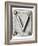 Old Metal Alphabet Letter V-donatas1205-Framed Art Print