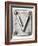 Old Metal Alphabet Letter V-donatas1205-Framed Art Print