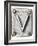 Old Metal Alphabet Letter V-donatas1205-Framed Art Print