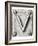 Old Metal Alphabet Letter V-donatas1205-Framed Art Print