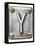 Old Metal Alphabet Letter Y-donatas1205-Framed Stretched Canvas