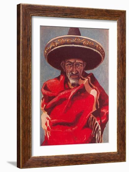 Old Mexican Man-null-Framed Art Print