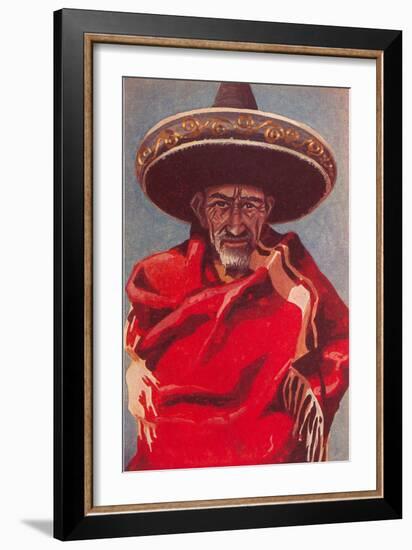 Old Mexican Man-null-Framed Art Print