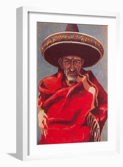 Old Mexican Man-null-Framed Art Print