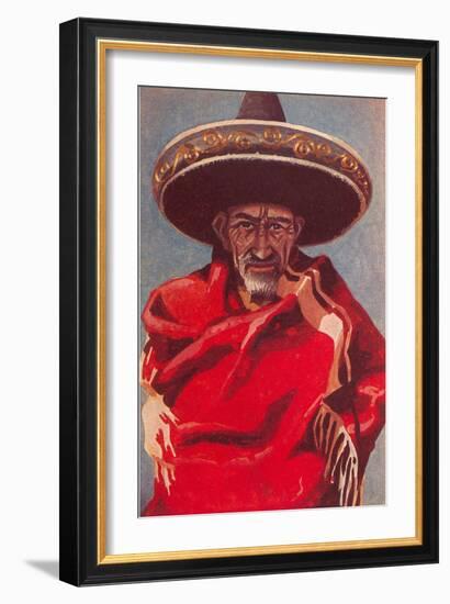 Old Mexican Man-null-Framed Art Print