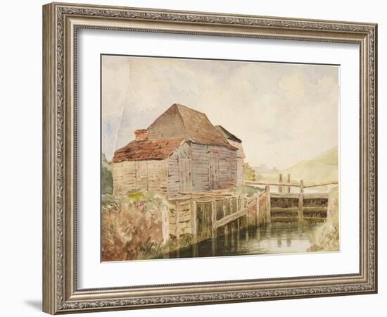 Old Mill and Lock Gates (St. Catherine's), C.1820-40-William Henry Hunt-Framed Giclee Print