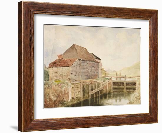 Old Mill and Lock Gates (St. Catherine's), C.1820-40-William Henry Hunt-Framed Giclee Print