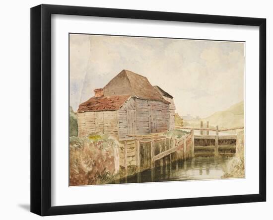 Old Mill and Lock Gates (St. Catherine's), C.1820-40-William Henry Hunt-Framed Giclee Print