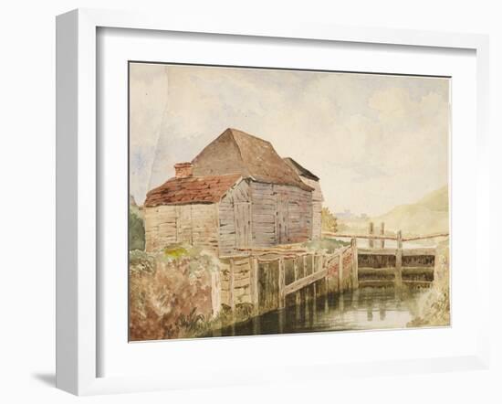 Old Mill and Lock Gates (St. Catherine's), C.1820-40-William Henry Hunt-Framed Giclee Print