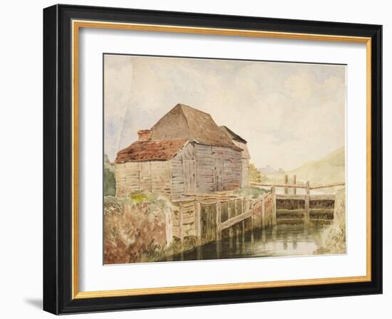 Old Mill and Lock Gates (St. Catherine's), C.1820-40-William Henry Hunt-Framed Giclee Print