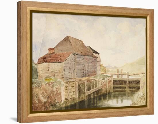 Old Mill and Lock Gates (St. Catherine's), C.1820-40-William Henry Hunt-Framed Premier Image Canvas