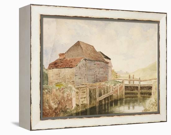 Old Mill and Lock Gates (St. Catherine's), C.1820-40-William Henry Hunt-Framed Premier Image Canvas