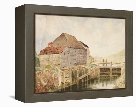Old Mill and Lock Gates (St. Catherine's), C.1820-40-William Henry Hunt-Framed Premier Image Canvas