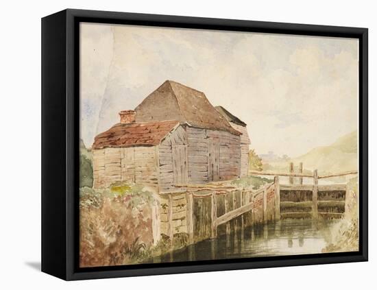 Old Mill and Lock Gates (St. Catherine's), C.1820-40-William Henry Hunt-Framed Premier Image Canvas