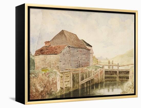 Old Mill and Lock Gates (St. Catherine's), C.1820-40-William Henry Hunt-Framed Premier Image Canvas