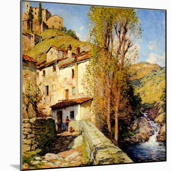 Old Mill at Pelago, Italy, 1913-Willard Leroy Metcalf-Mounted Giclee Print