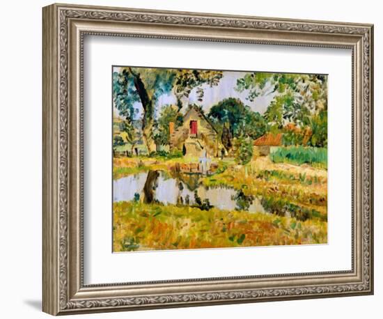 Old Mill, Fifeshire (Oil on Canvas)-George Leslie Hunter-Framed Giclee Print