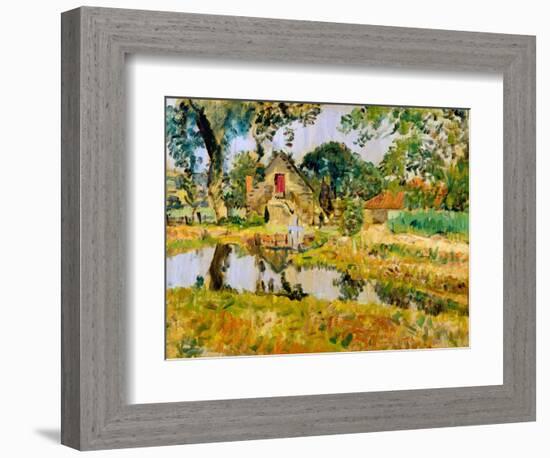 Old Mill, Fifeshire (Oil on Canvas)-George Leslie Hunter-Framed Giclee Print