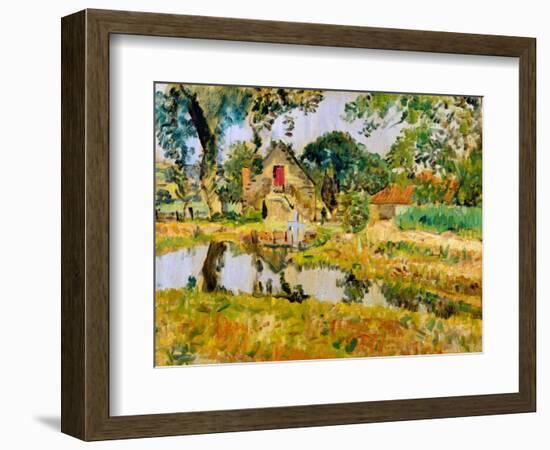 Old Mill, Fifeshire (Oil on Canvas)-George Leslie Hunter-Framed Giclee Print