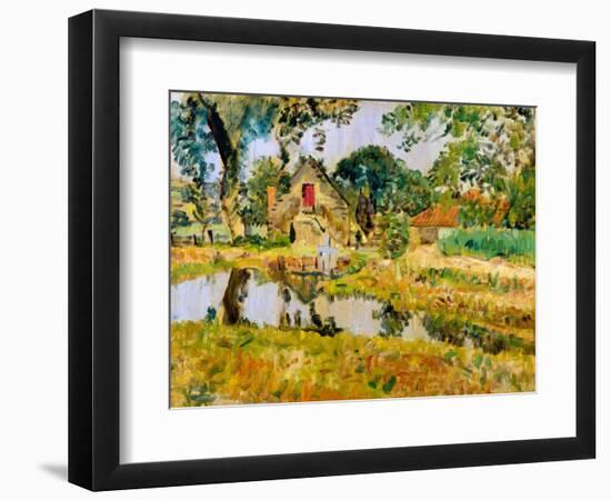 Old Mill, Fifeshire (Oil on Canvas)-George Leslie Hunter-Framed Giclee Print