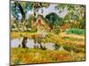Old Mill, Fifeshire (Oil on Canvas)-George Leslie Hunter-Mounted Giclee Print