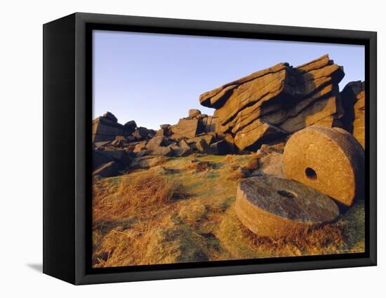 Old Millstones, Peak District National Park, Stanard Edge, Derbyshire, England-Neale Clarke-Framed Premier Image Canvas