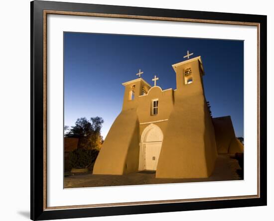 Old Mission of St. Francis De Assisi, Built About 1710, Illuminated in the Late Evening, Ranchos De-Richard Maschmeyer-Framed Photographic Print