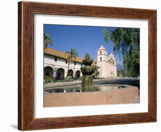 Old Mission, Santa Barbara, California, USA-Ken Wilson-Framed Photographic Print